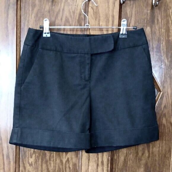 INC Black Cuffed Shorts Size 2 - Picture 1 of 5